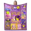 Girls Softball Gift Flannel Blanket Softball Lover Gift Blanket Blanket