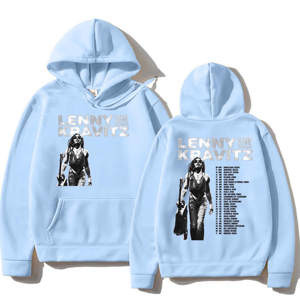 Lenny Kravitz Live 2026 Grafik Streetwear Herren High Street Sweatshirt Mode Damen Langarmtops Punk Musik Kleidung Pullover