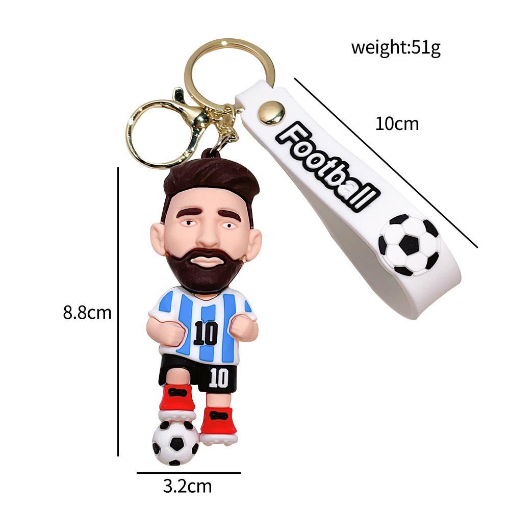 Neuer Stilvoller Lionel Messi Schlüsselanhänger Fußballstar Trikot Schlüsselanhänger Silikon Anhänger Auto Schlüssel Zubehör