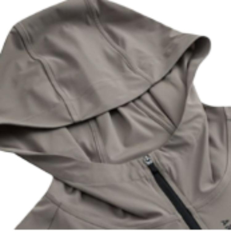 Anta Training Series Solid Color Zip-Up Hooded Sports Jacket Men Jackets Majestic-Gray 152427713-2