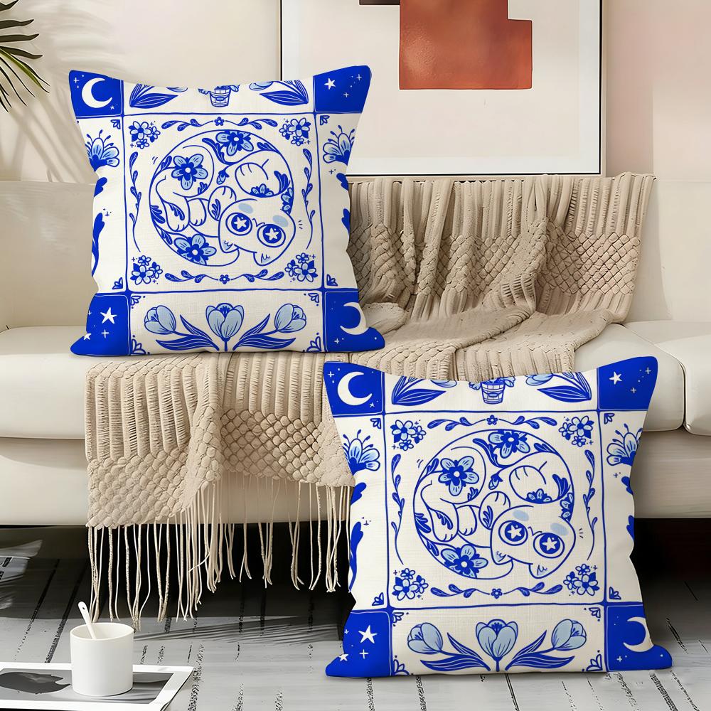 Fashion Cat Cute Pillow Case Pillowcase, Double-sided Printed, Sofa Cushion, Bedroom Headboard Pillow