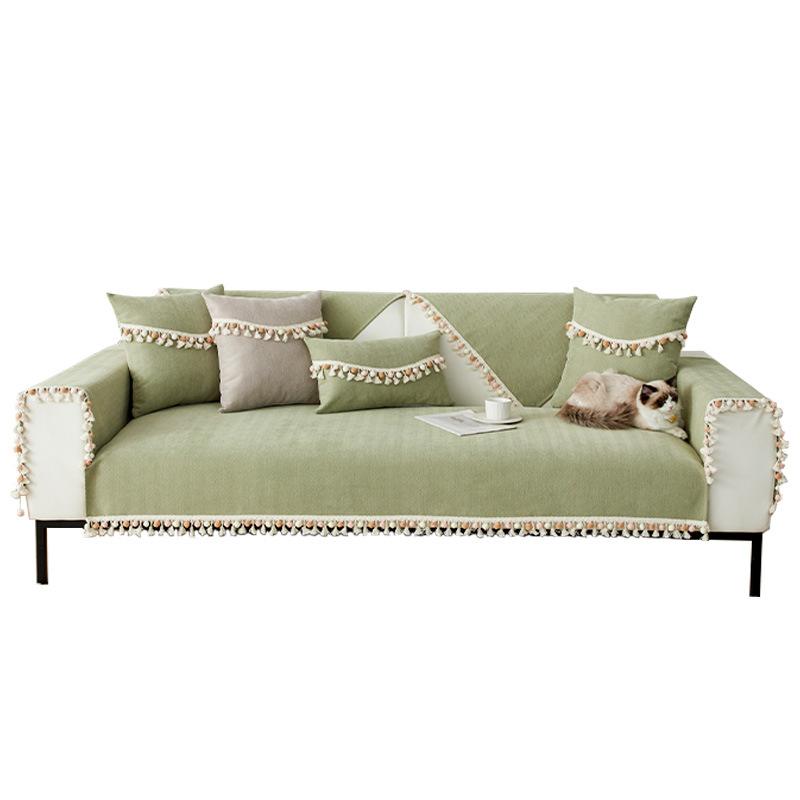 Chenille-Sofakissen, vier Jahreszeiten, universelles Ins-Stil, Ledersofakissen, neu 2024, Sofabezug, Bezug, Stoff, Handtuch