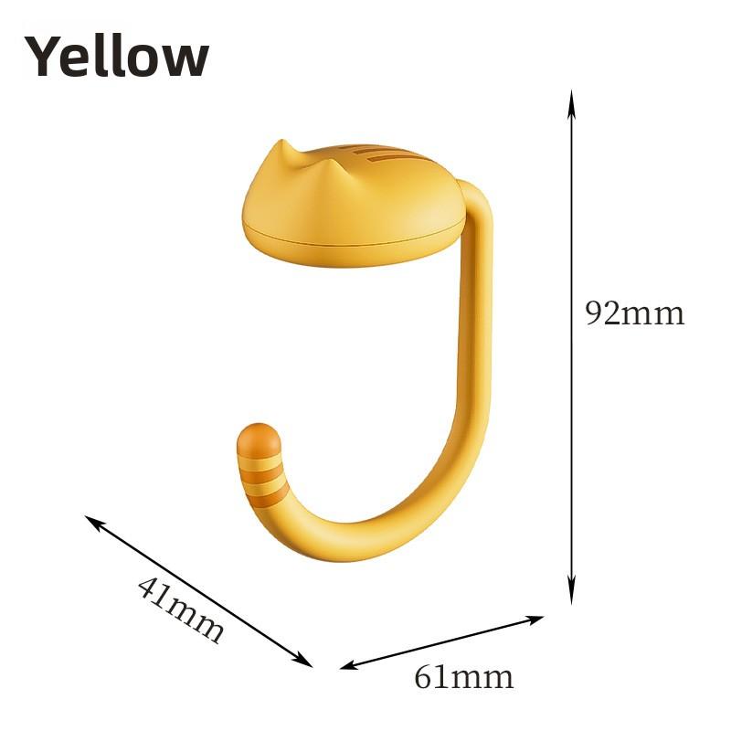 Cat-Shaped Desk Hook for Backpacks No-Drill, Single Hook, Modern and Minimalist Design, Office and Dorm Accessory