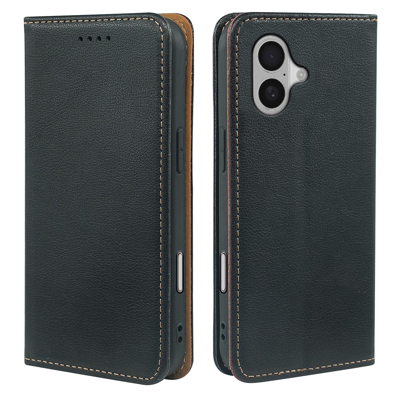 

For iPhone 17 Case Wallet RFID Blocking Leather Phone Cover Strong Magnetic Closure Black