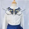 Embroidery Decoration Hanfu Shawl Butterfly Traditional False Floral Yunjian Round Neck Chinese Kids Shirt False Collar