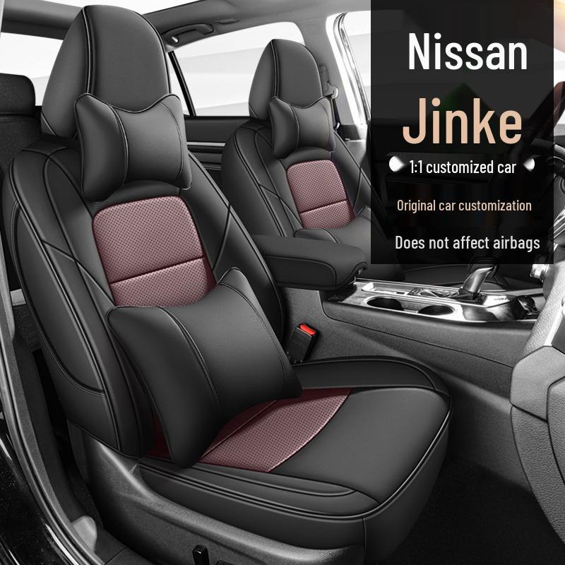 Nissan Kicks All-Season Leather Seat Covers, Full-Coverage Cushions for Five Seats