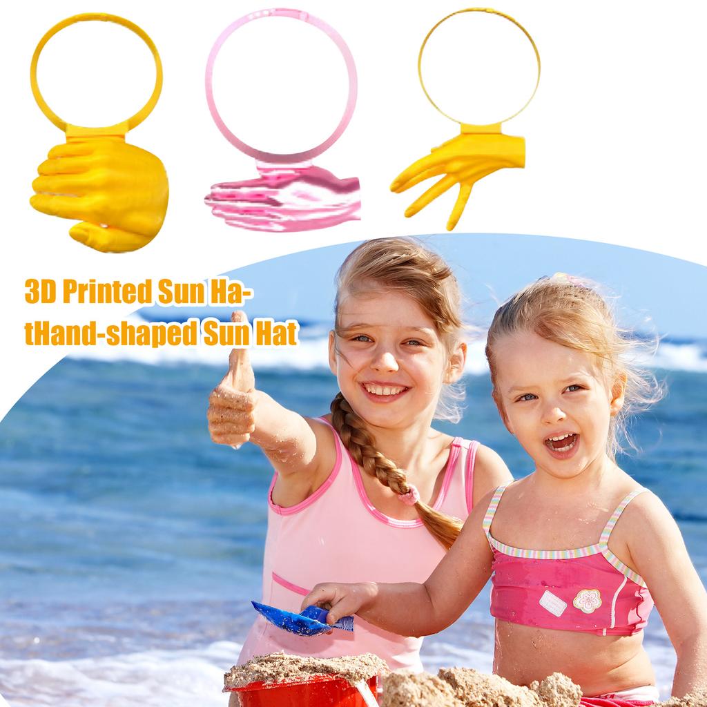 Creative -shaped Sun Hat, Funny Headband, Quirky Headwear, 3D Printed Sun Hat, Hand-shaped Sun Hat