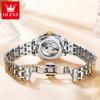 OLEVS 9810 Automatic Mechanical Watch for Women Luxury Diamond Scale Womens Wristwatch Stainless Steel Waterproof Ladies Watches