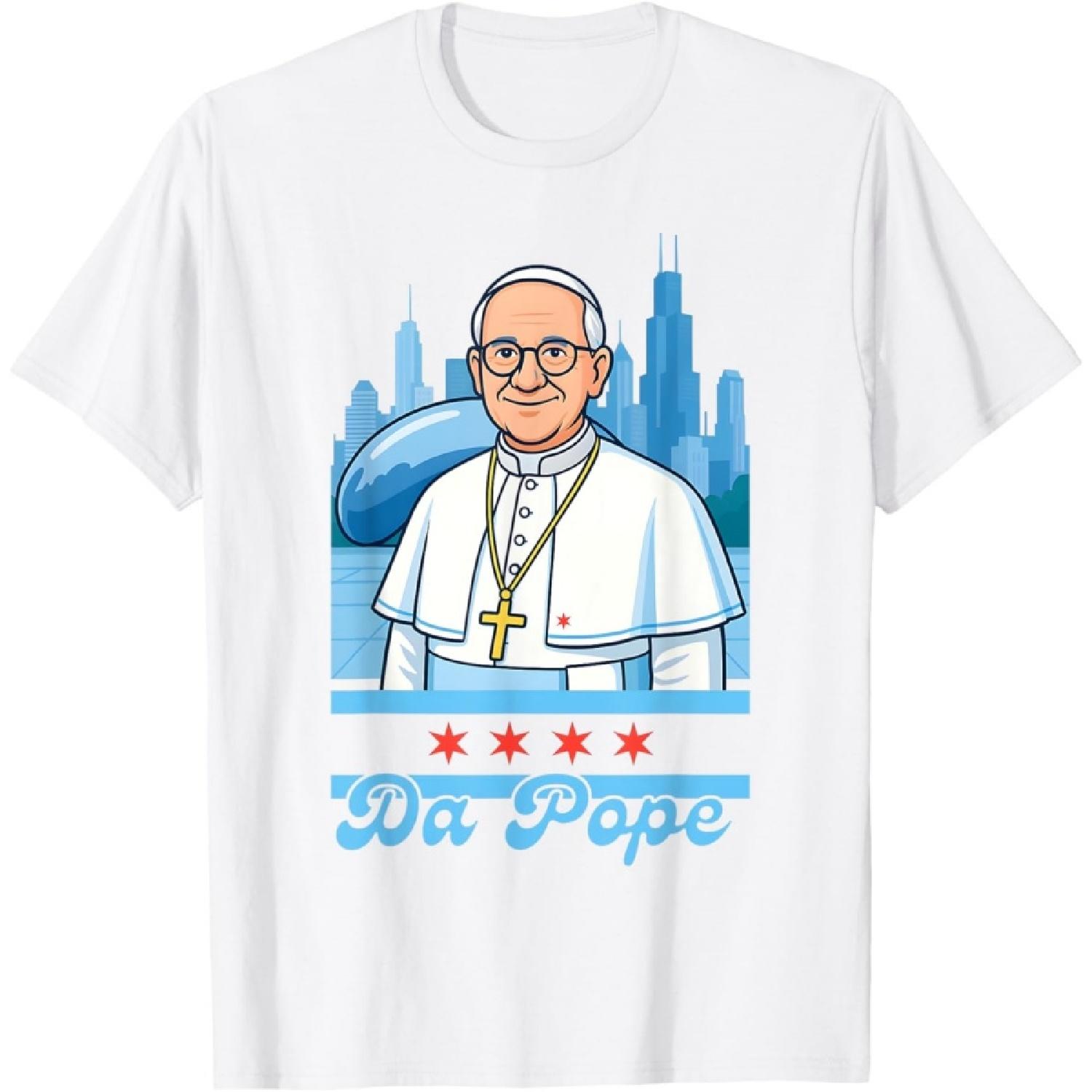 Da Pope Pope Leo XIV Chicago 312 American T-Shirt XXXXXL белый