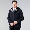 2024 Men's High-End Autumn Winter Hooded Down Jacket - Windproof, Warm, Casual Top for Middle-Aged