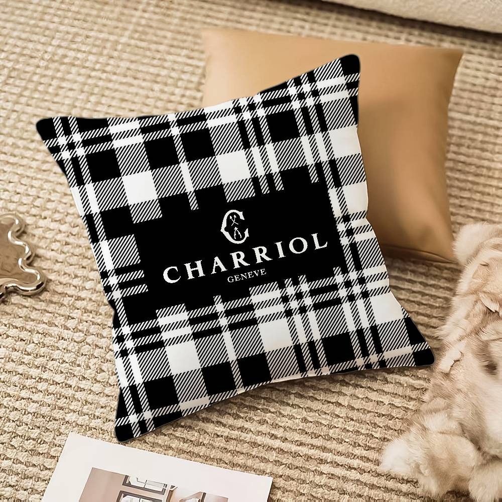 Fashion C-Charriol Pillow Case Anti-dustmite Invisible Zipper Sofa Bed