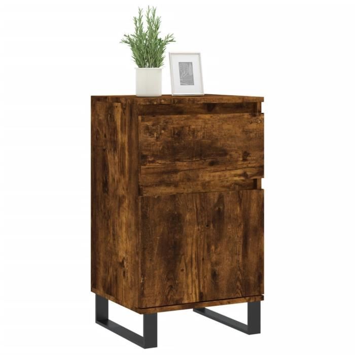 VidaXL Buffets 2 pcs chêne fumé 40x35x70 cm bois d'ingénierie 831175