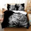 3D Color Zebra Bedding Sets Animal Duvet Dogs Quilt Cover Set Dolphin Lion Tiger Comforter Bed Linen Pillowcase