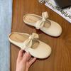 fashion 2024 Women's New Summer Fashion Bow Flat Toe Slippers Shallow Mouth Casual Slippers