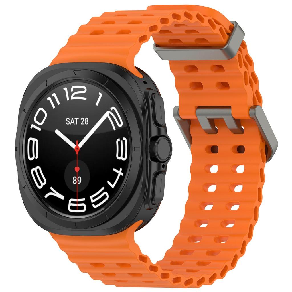 Marine Band For Samsung Galaxy Watch Ultra 47mm Sport Silicone Strap Bracelet For GalaxyWatch Ultra Watchband Accessories Correa
