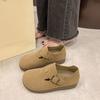 Nischen-All-Inclusive-Gürtelschnalle dekorative einzelne Schuhe Frühling und Sommer Retro lässige einzelne Schuhe faule Birkenstocks Damen