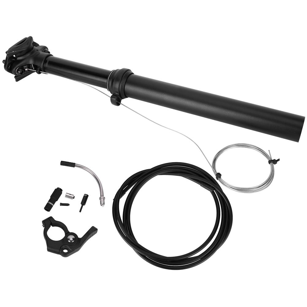 

7075 алюминиевый сплав черный шоссейный велосипед провод управления давлением масла подъемный подседельный штырь горный велосипед