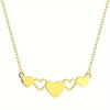 Golden Color Heart-shaped Pendant Necklace Alloy Choker For Women Perfect Accessory For Daily And Party Occasions