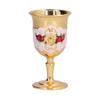 2pcs Metal Goblets Exquisite Painted Flower Pattern Vintage Court    E Glass for Bar Drinkware Gift