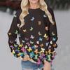 New 2024 Women Hooded Less Pullover Sweatshirt Sports Casual Loose Top Flower Printing Autumn Winter Hoodies Female Streetwear