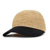 Helen Kaminski Natural Black Vivette Raffia Baseball Cap HAT50629 NATBLK
