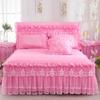 1 Piece Lace Bed Skirt +2pieces Pillowcases Bedding Set Princess Bedding Bedspreads Sheet Bed For Girl Bed Cover King/Queen Size