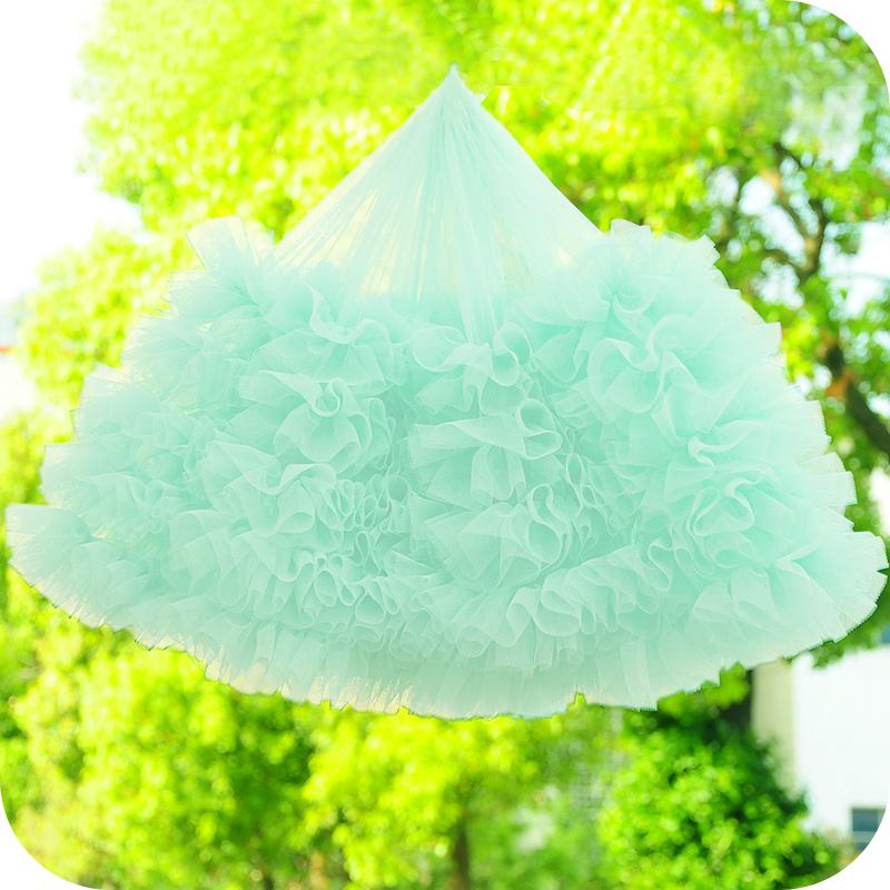 1M Pink White Blue Baby Puff Skirt Fabric 3D Mesh Pleated Ruffled Tulle Trim Girl Dress Doll Clothes Sewing Lace Diy Craft New