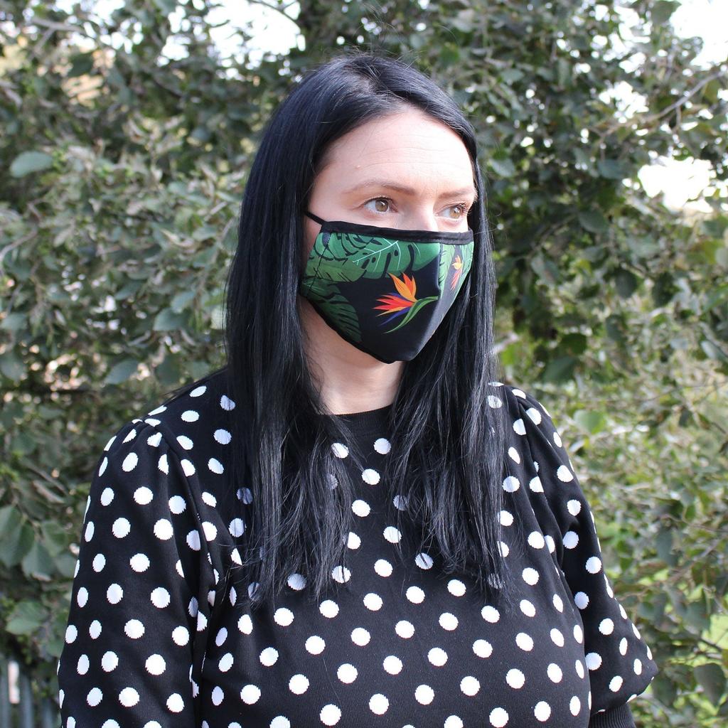Cloth Face Mask - Adult Green Jungle