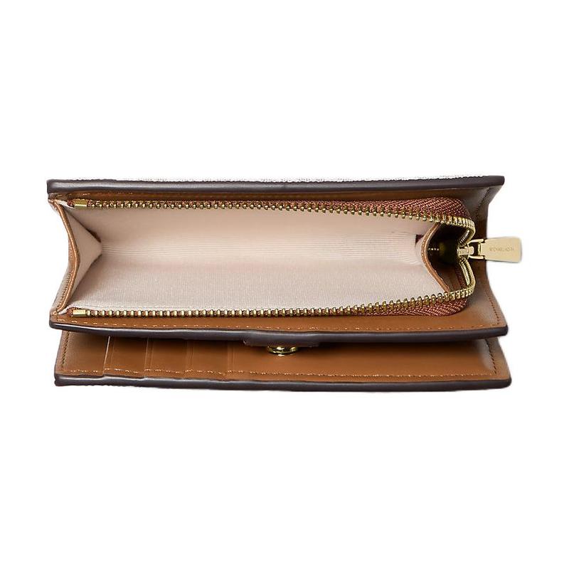 MICHAEL KORS wallet Bryant signature logo bi-fold design Artificial leather and polyester (polyester fiber) and PU Medium Women's Vanilla White