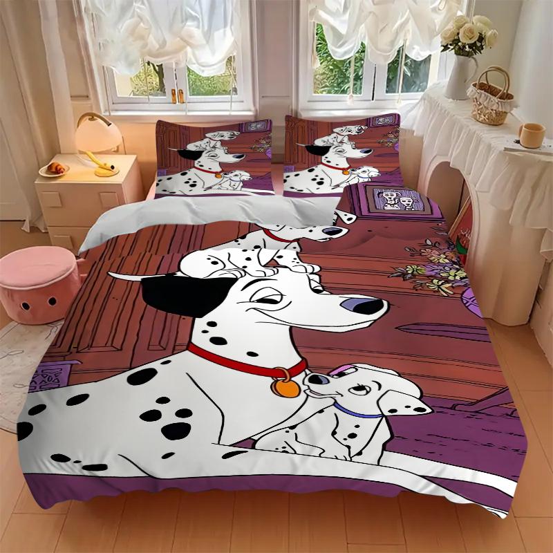3Pcs Dalmatian Dogs Family Scene Bedding Sets For All Sizes New 3D Printed Bed Cover Comforter Duvet Cover Pillowcase Bedroom Decoration