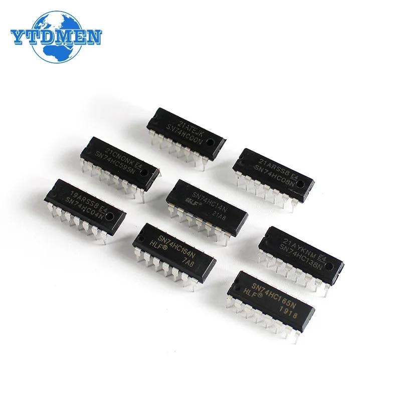 80PCS Integrated Circuit Logic IC Kit DIP-14 SN74HC00N SN74HC04N SN74HC08N SN74HC14N SN74HC138N SN74HC164N SN74HC165N SN74HC595N