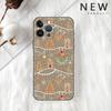 Custodia Funda natalizia per cartoni animati per Apple iPhone 14 11 13 12 Pro 7 XR X XS Max 8 Plus 6 6S 14Pro, custodia morbida nera per telefono