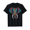 Geometry Elephant Unisexdala Art T Shirt Vintage Homme Unisex Breathable Comfortable Soft Graphic Top For Everyday Wear