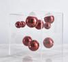 Geometric Metal Ball Art Transparent Acrylic Box Ornaments Modern Minimalist Square Living Room Decorations Desktop Furnishings