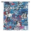 Blue Explosion Punk Graffiti Sheer Curtains for Living Room Decoration Tulle Voile Organza Window Curtains for Kitchen Bedroom
