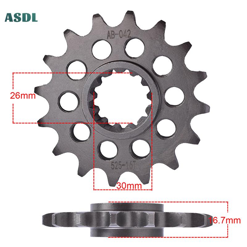 525 42 16T Front Rear Sprocket for Honda CRF1000 CRF 1000 16-19 CRF1100L CRF1100 L Africa Twin Adventure Adv Sports ES DCT 20-25