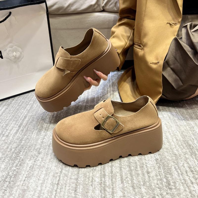 

Fashion commuter retro platform women s new spring and autumn versatile small man heightening love single shoes 40 верблюд