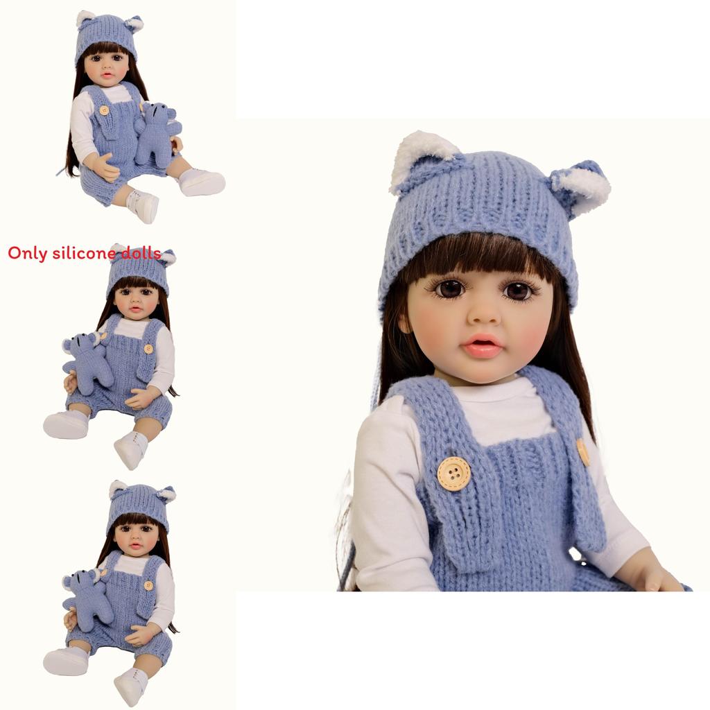 Full Silikon Reborn Babydukke Med Strikkede Luer Og Klesdesign For Samlere Og Gaveentusiaster