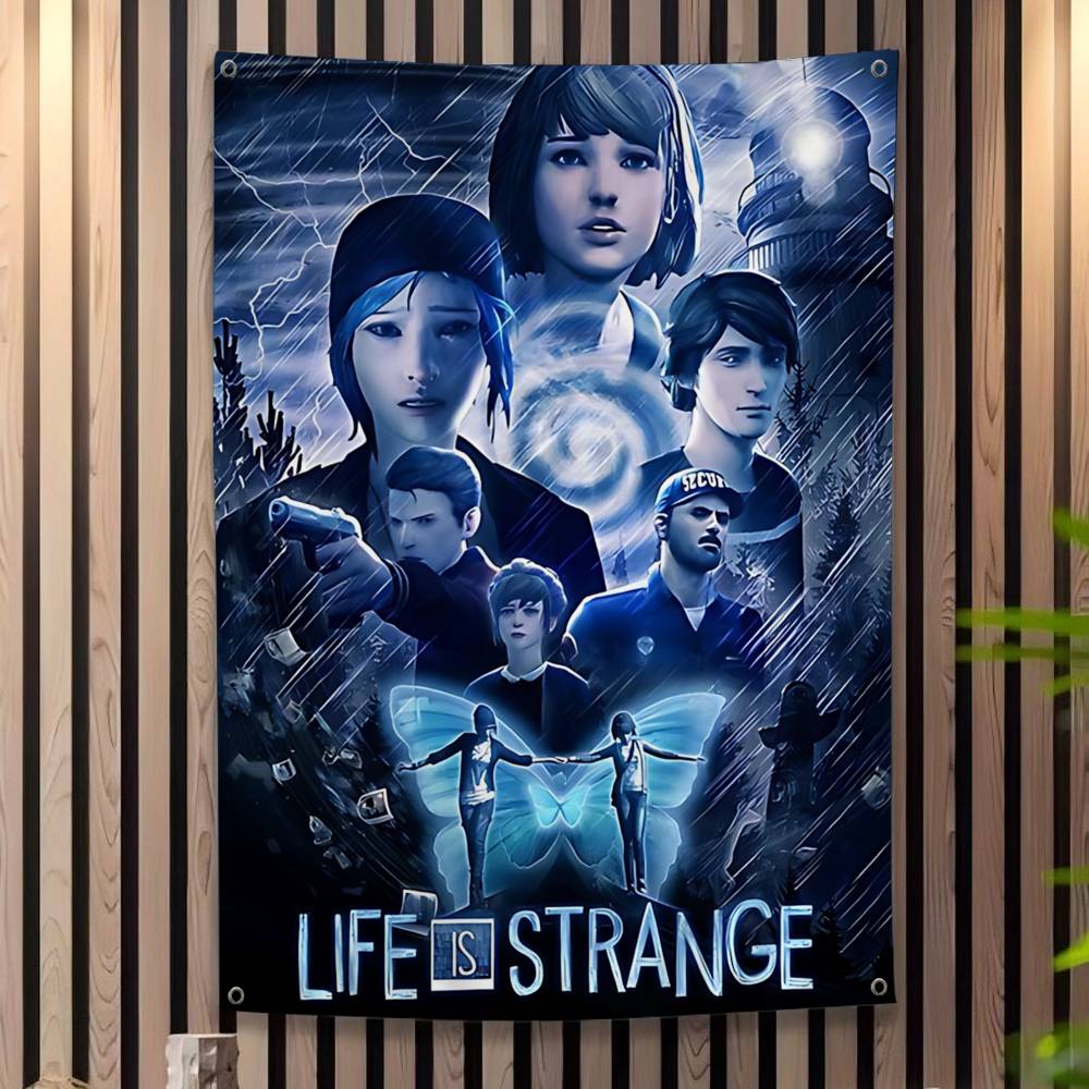 Popular Life Is SStrange Game Cartoon Flag Wall Hanging Banner Decoration Household Home Decor