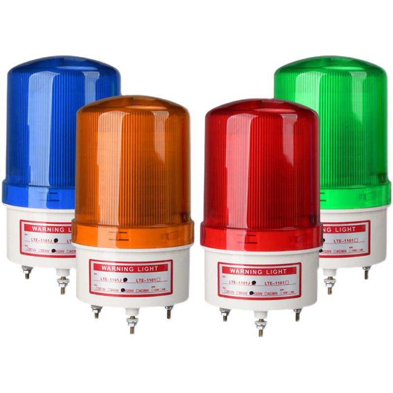 LTE-1101J LED Alarm: Flashing Strobe Light with Sound, 12V/24V/220V