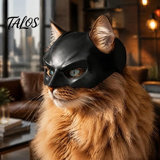 Small Pet Cosplay Accessory Cat Bat Mask, Funny Helmet, Hat Costume, Adjustable Mask for Holiday Costume Gear Halloween Party Photo Props, Lightweight