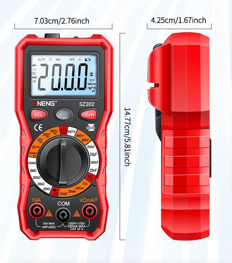 ANENG High Precision Multi-function Digital Multimeter for Electricians SZ302
