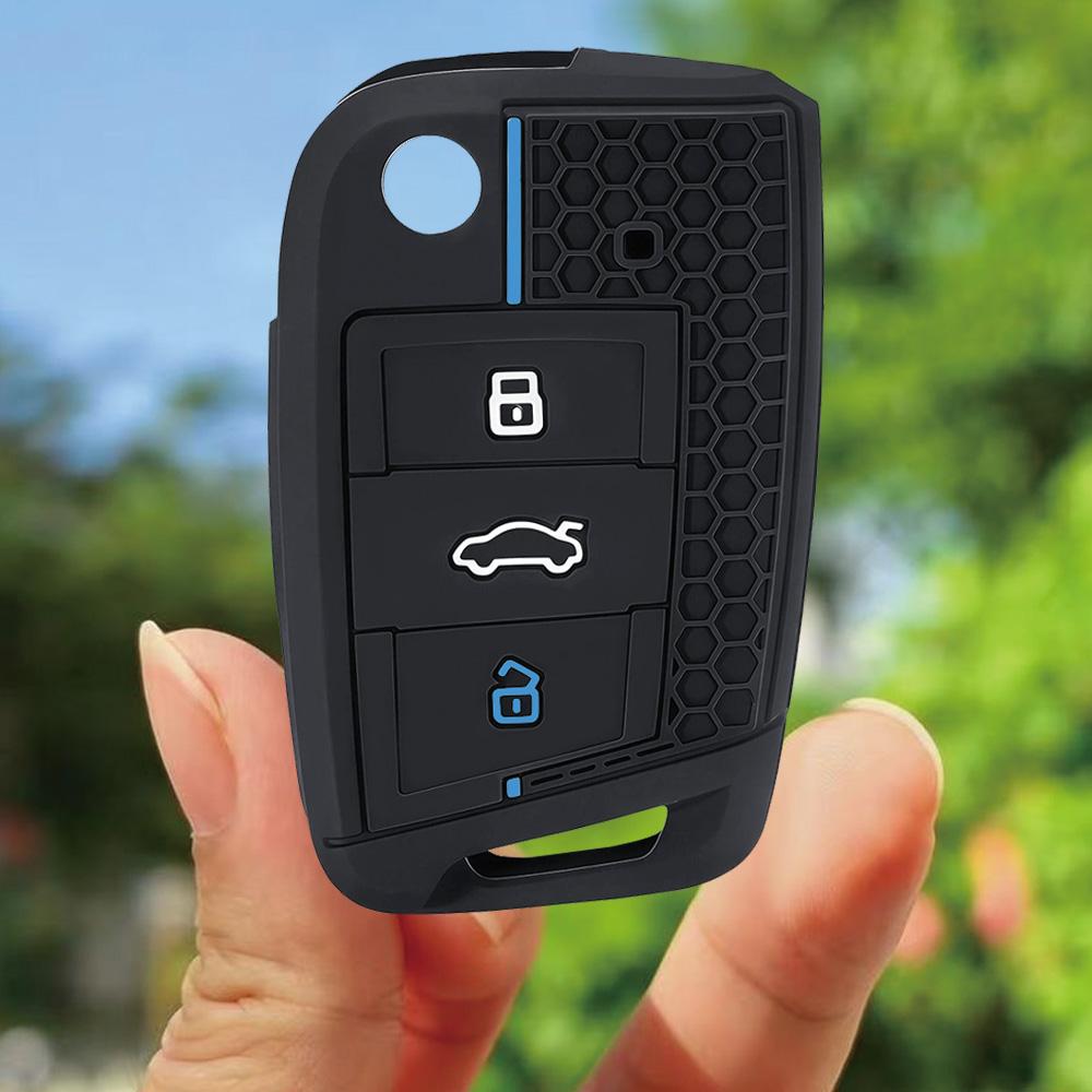 Dla VW golf 7 GTI POLO T-Cross T-Roc touran Tiguan Skoda Octavia Rapid kodiaq Fabia Seat Ibiza leon Ateca Arona pokrowiec na kluczyk
