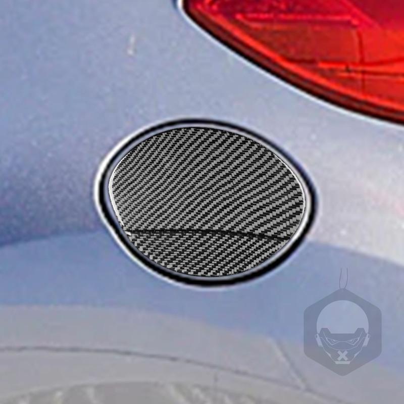 Carbon Fiber Exterior Fuel Tank Cap Panel Cover Decorative Car Decoration Accessories Sticker For Hyundai Veloster 2012-2017