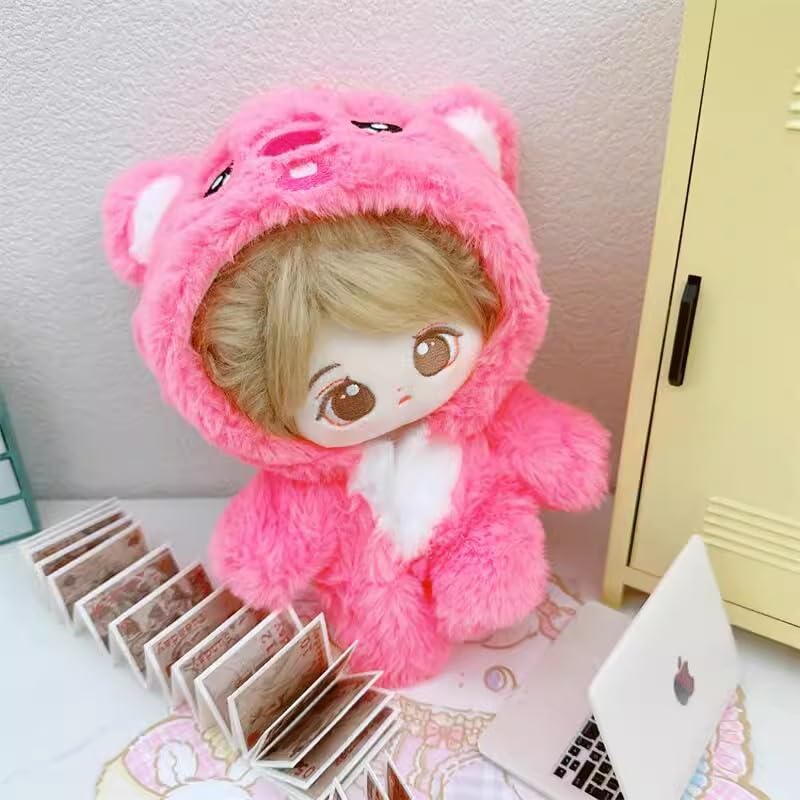 AXLUCE Plush Clothes Kigurumi Plush Toy Clothes 20cm Doll - - - - - - (Beaver (Pink), 20cm)