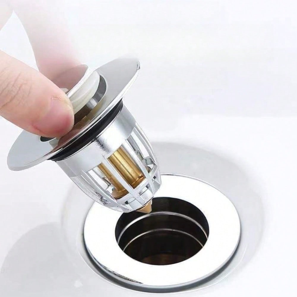 1pc, Universal Sink Drain Plug, Plastic Pop-Up Core for Washbasin, Odor-Proof Accessory for Washbasin Drainage