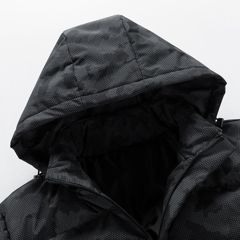 Winter Cotton Jacket Men's Winter Youth Casual Hat-off Warm Jacket Korean Version Tooling Camouflage Cotton-padded Men's Clothing