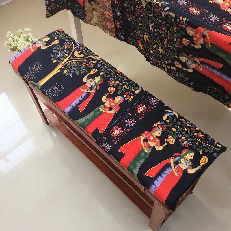 Bohemia Long Bench Cushion Soft Stool Pad Thickened Wood Sofa Mat Garden Benchs Long Padded Wooden Bench Cushion Mat