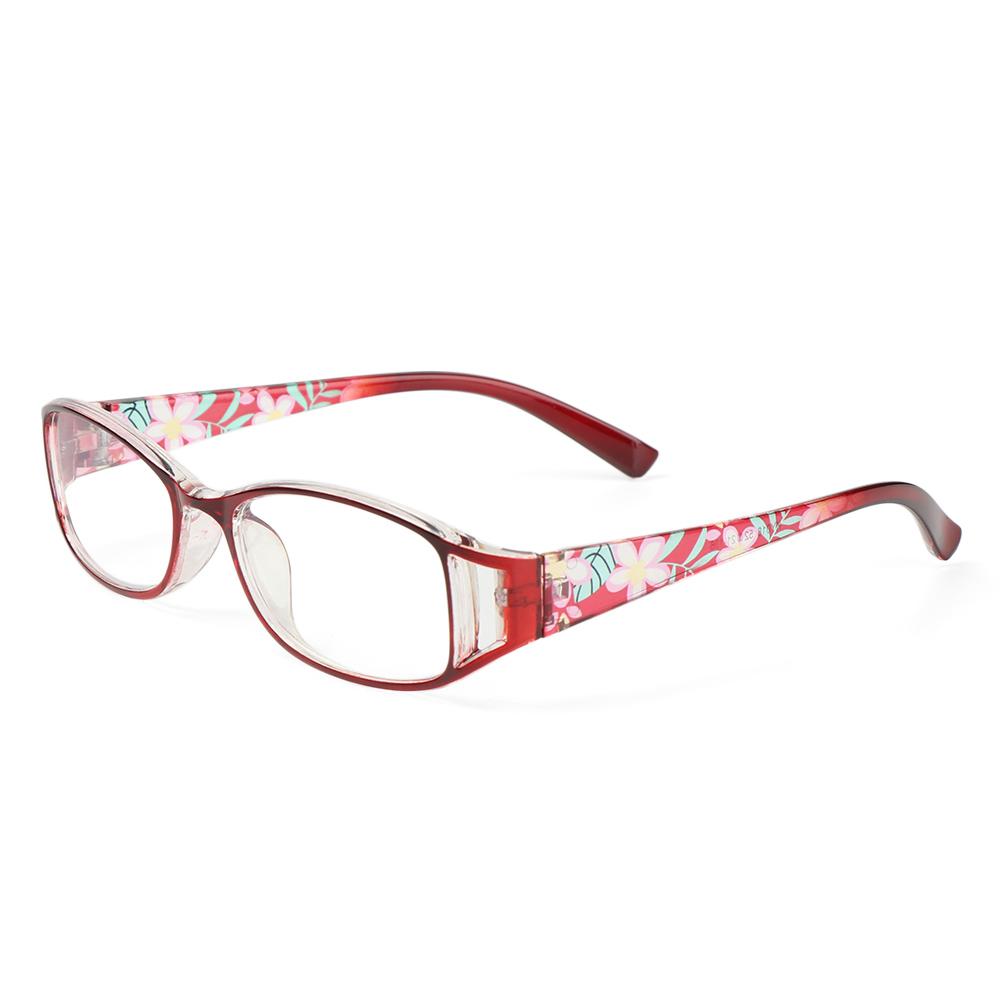 1pc Anti-Blue Light Reading Glasses Urltra-Light Eye Protection Women Men Flowers Elegant Eyeglasses Diopter +100~+400