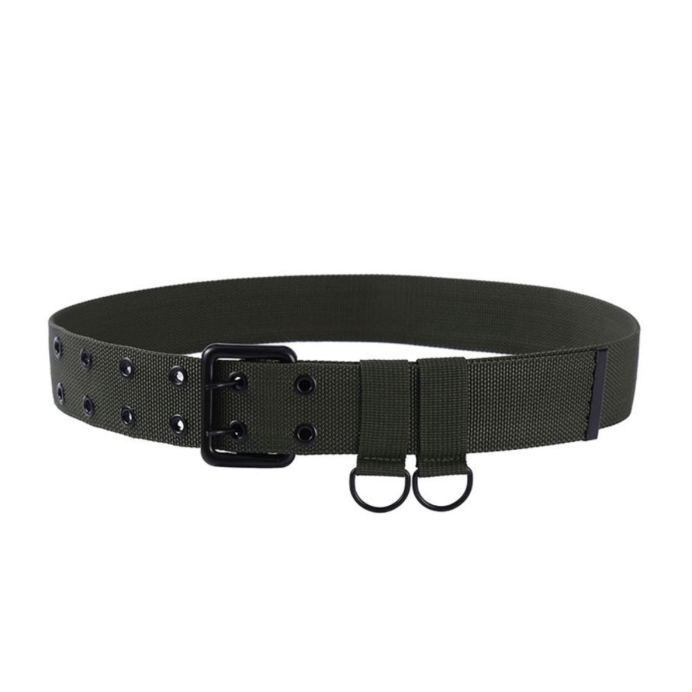 Leisure 5cm Men's Training Belt Double Needle Buckle Multifunctional Nylon Braided Belt Adjustable Outdoor Waist Bands